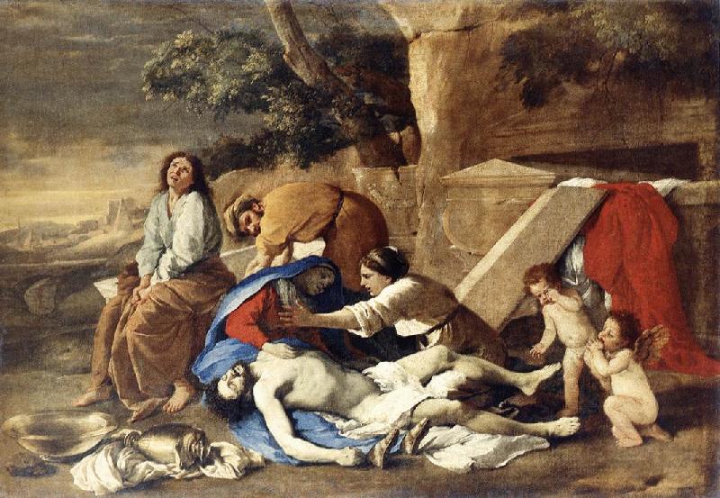 Nicolas Poussin Lamentation over the Body of Christ oil painting image